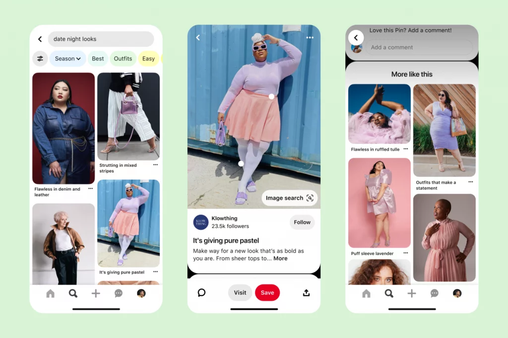 Pinterest و فرم بدن