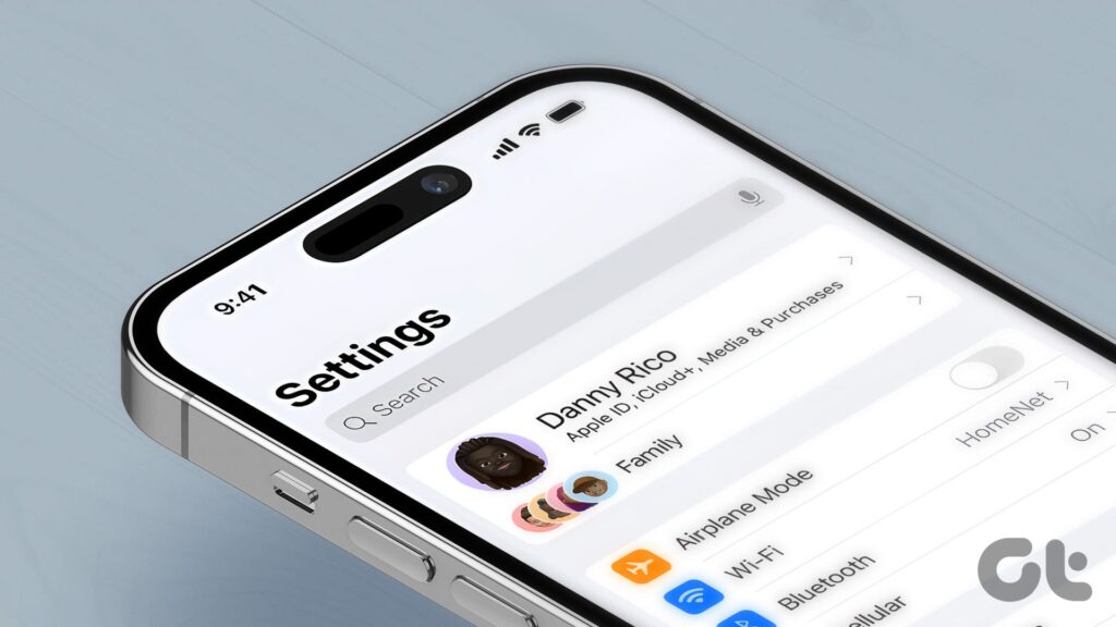 تنظیمات ایفون