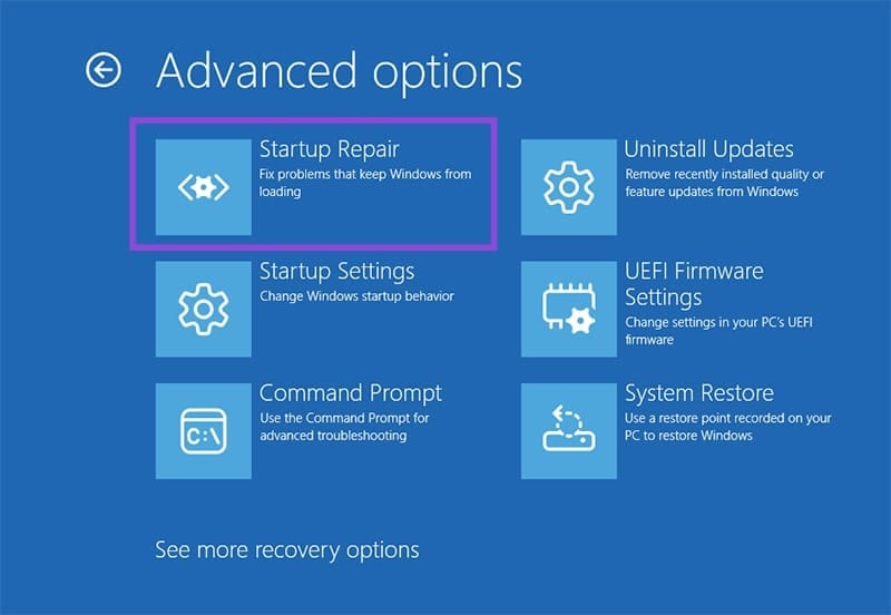 Fix-Your-PC-Did-Not-Start-Correctly-Windows-11-Message-3
