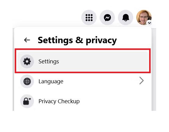 Settings فیسبوک